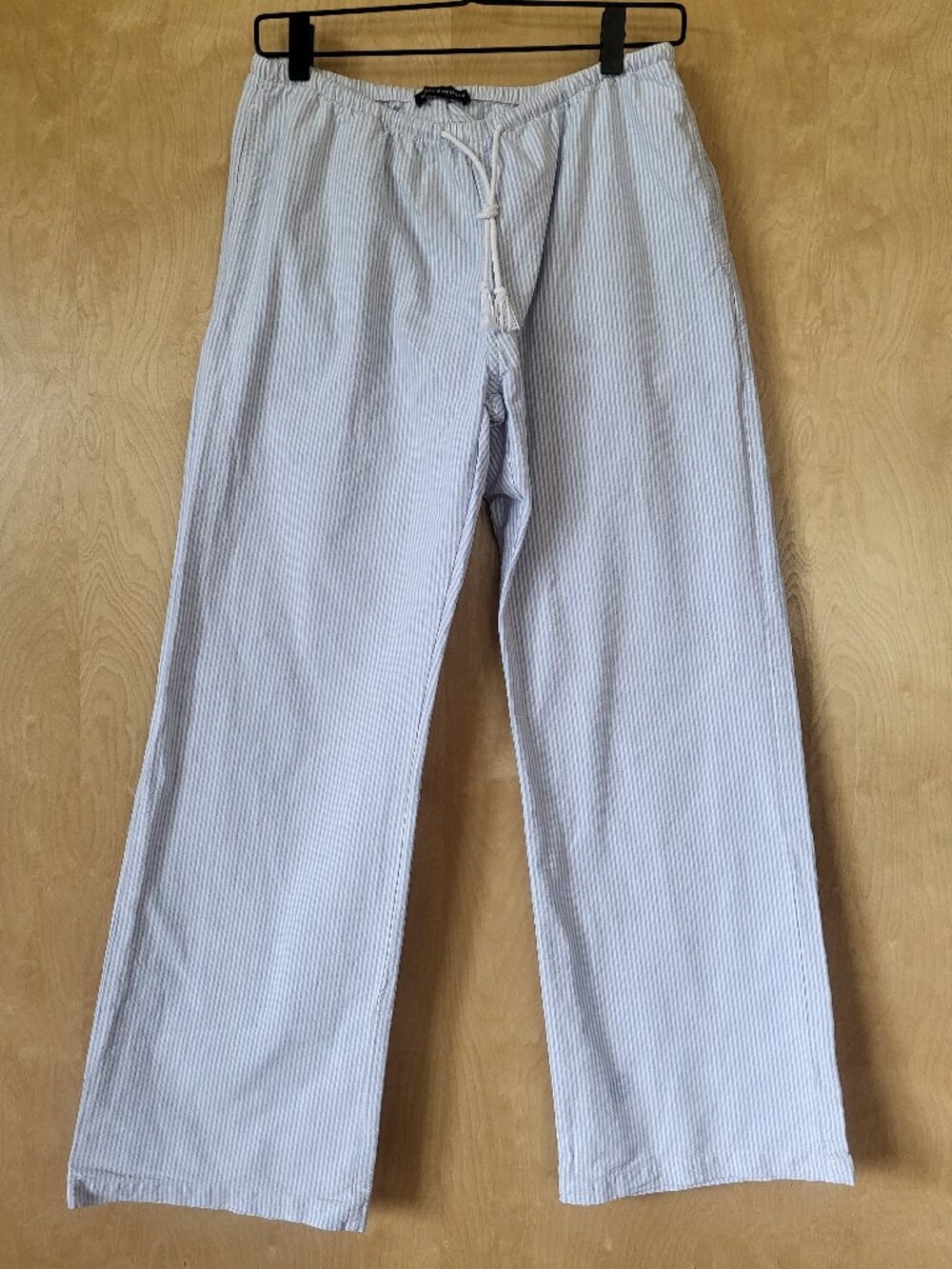 Brandy Melville Cotton Pull-on Pants Blue Stripe